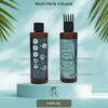 Ayurvedic hair oil with rosemary, hibiscus, and bhringraj