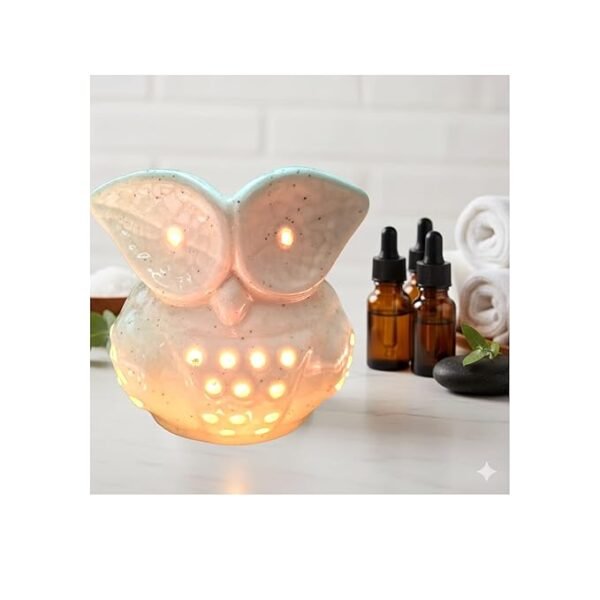Ceramic Owl Shape Electric Essential Oil Diffuser | Perfect for Home Décor & Relaxation | Air Freshener for Home, Bedroom, Yoga & Office | Fragrance for Valentine's Day