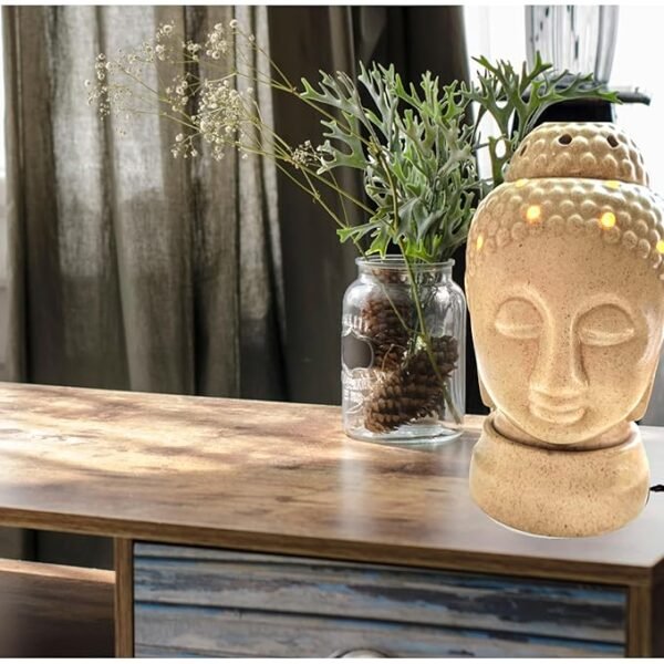 Ceramic Buddha Shape Electric Essential Oil Diffuser | Perfect for Home Décor & Relaxation | Air Freshener for Home, Bedroom, Yoga & Office | Fragrance for Valentine's Day